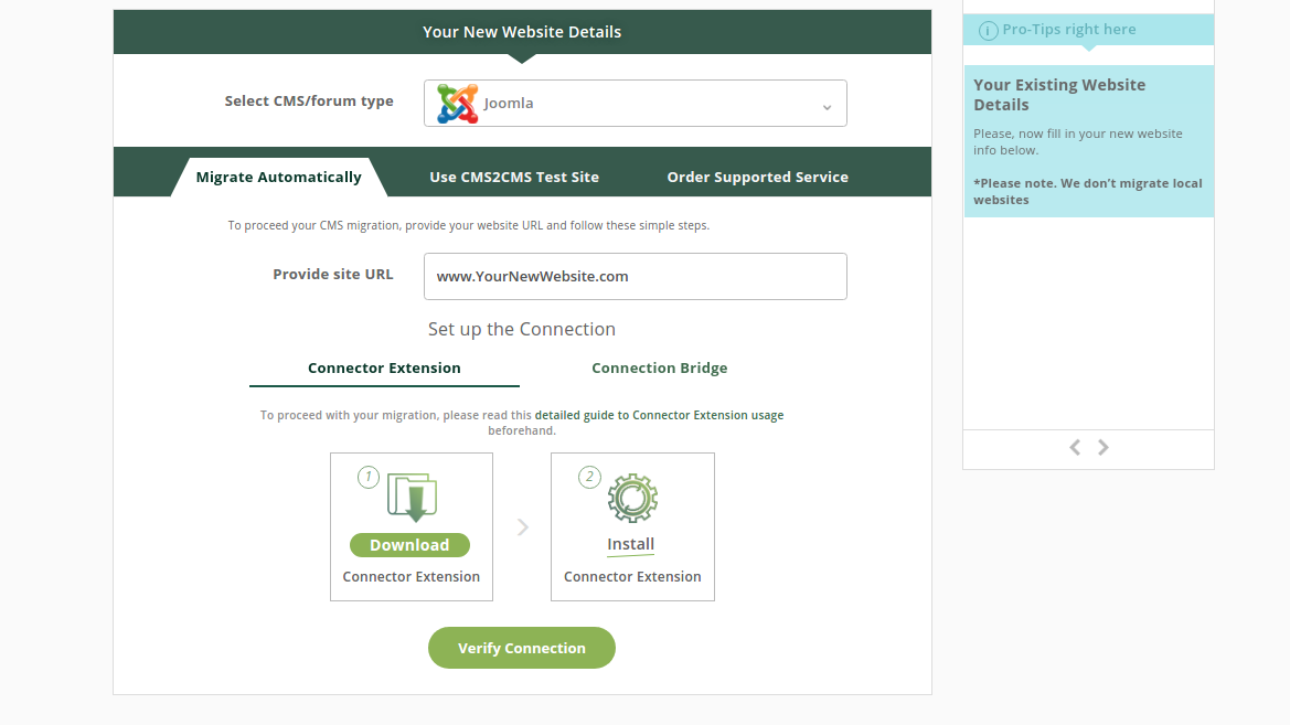 migrate typo3 to joomla