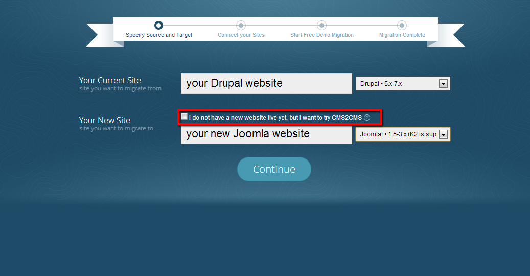  Drupal to Joomla step 2