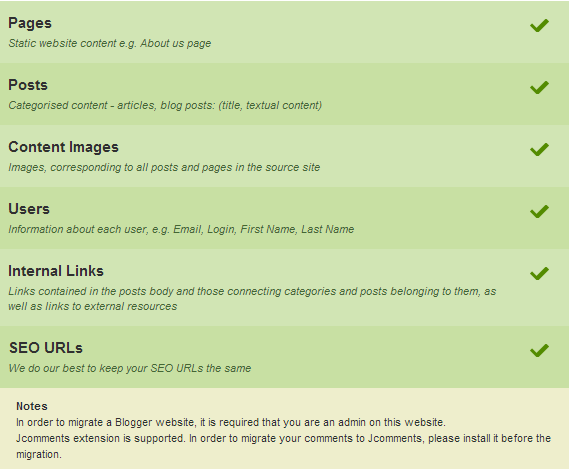 Blogger.com to Joomla items