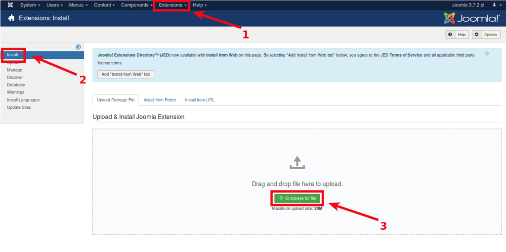 Joomla-extension-step-1