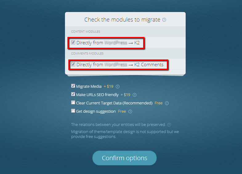 Joomla Migration Modules