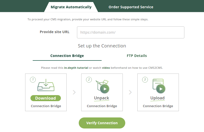 The connection bridge will help you to establish the interaction between your platforms. To proceed with the installation you need to follow these steps: