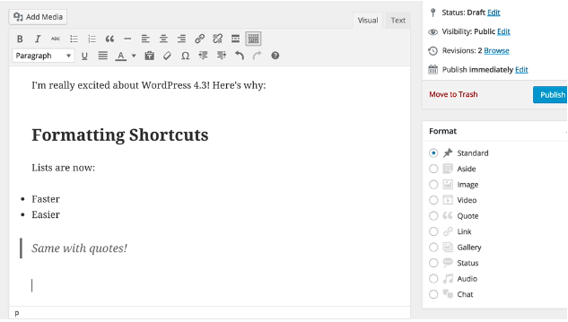 formatting-shortcuts-of-new-wordpress-4.3
