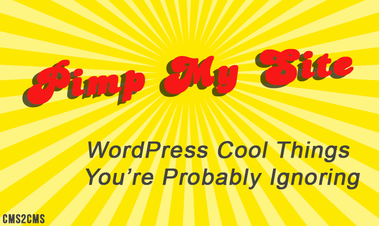 Pimp My Site (WordPress Cool Things You’re Probably Ignoring)