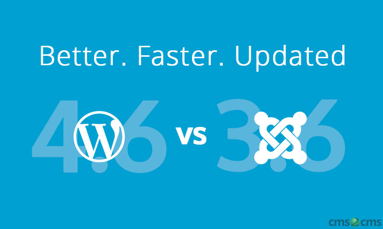 Better. Faster. Updated. WordPress 4.6 vs Joomla 3.6