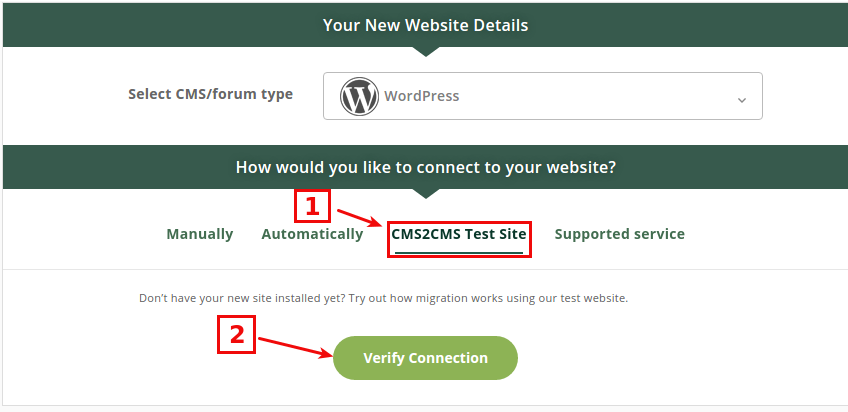 Automated WordPress Migration - Test Website