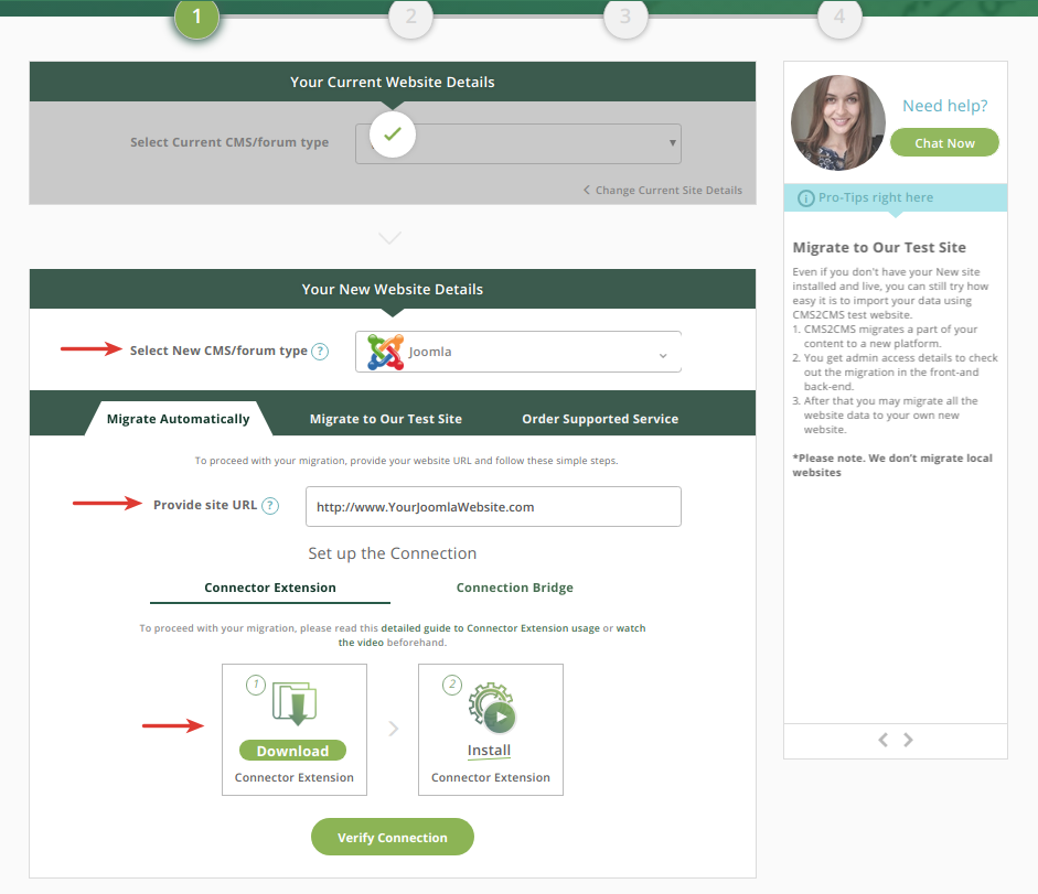 migrate to Joomla