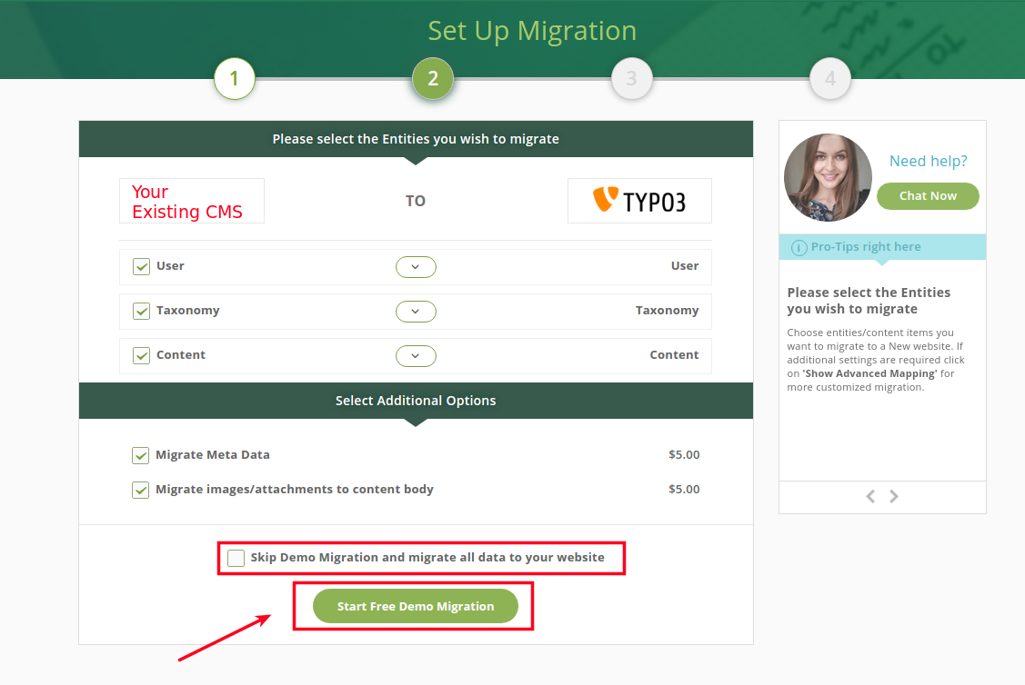 migrate to typo3