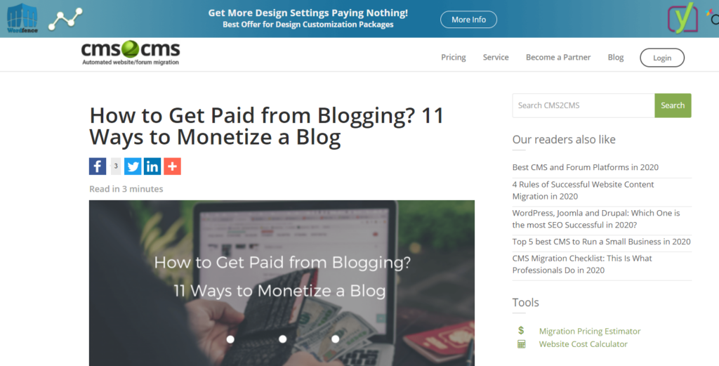 ways to monetize a blog