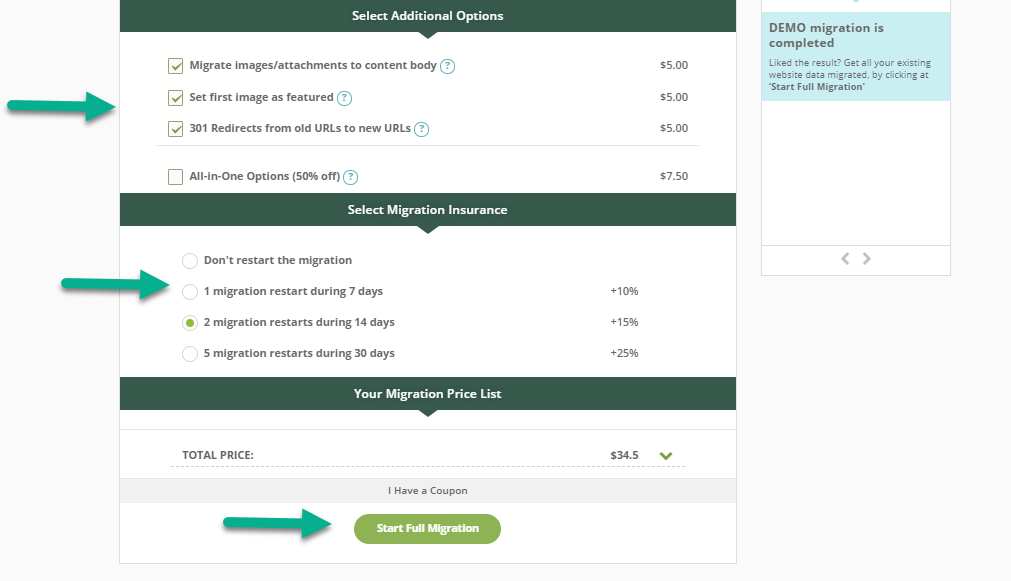 aisite weebly to wordpress complete migration