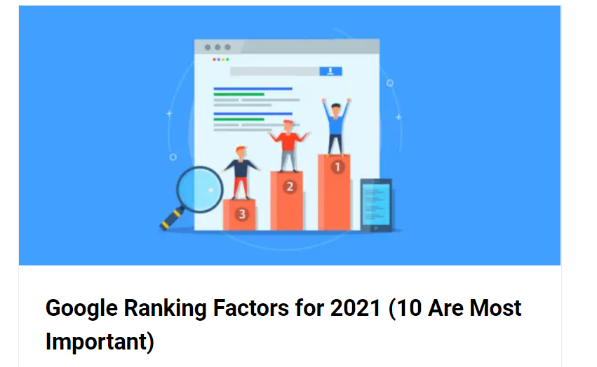 google ranking factors 2021
